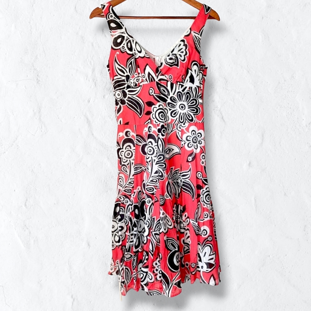 B. Darlin Floral Art Deco Dress Sz 3/4